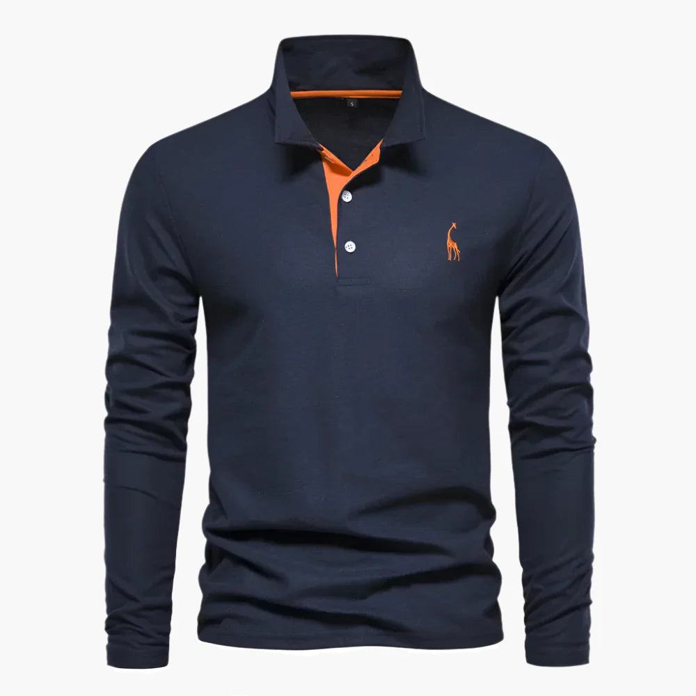 Polo à Manches Longues Classique pour Homme – Élégance Polyvalente et Confort