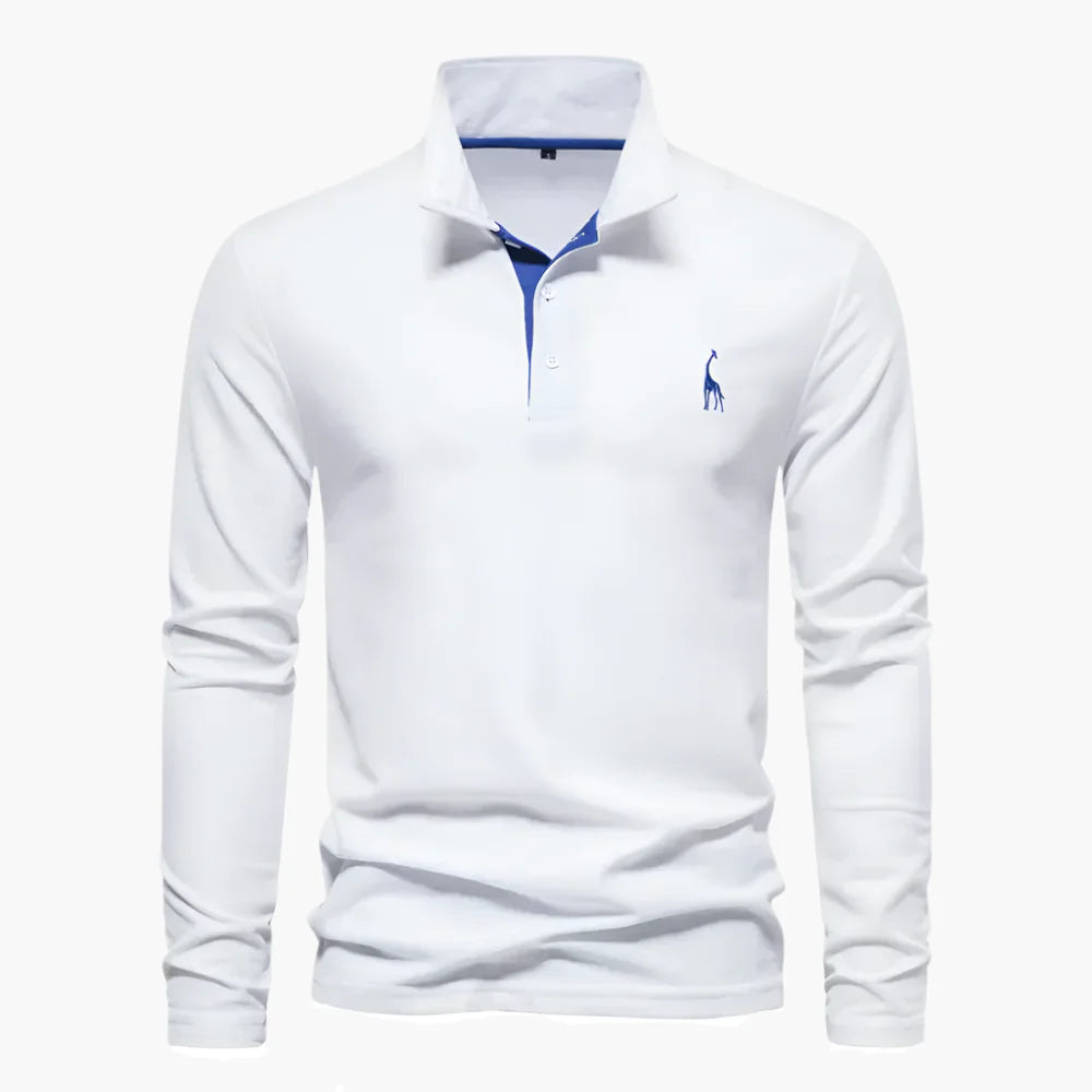 Polo à Manches Longues Classique pour Homme – Élégance Polyvalente et Confort