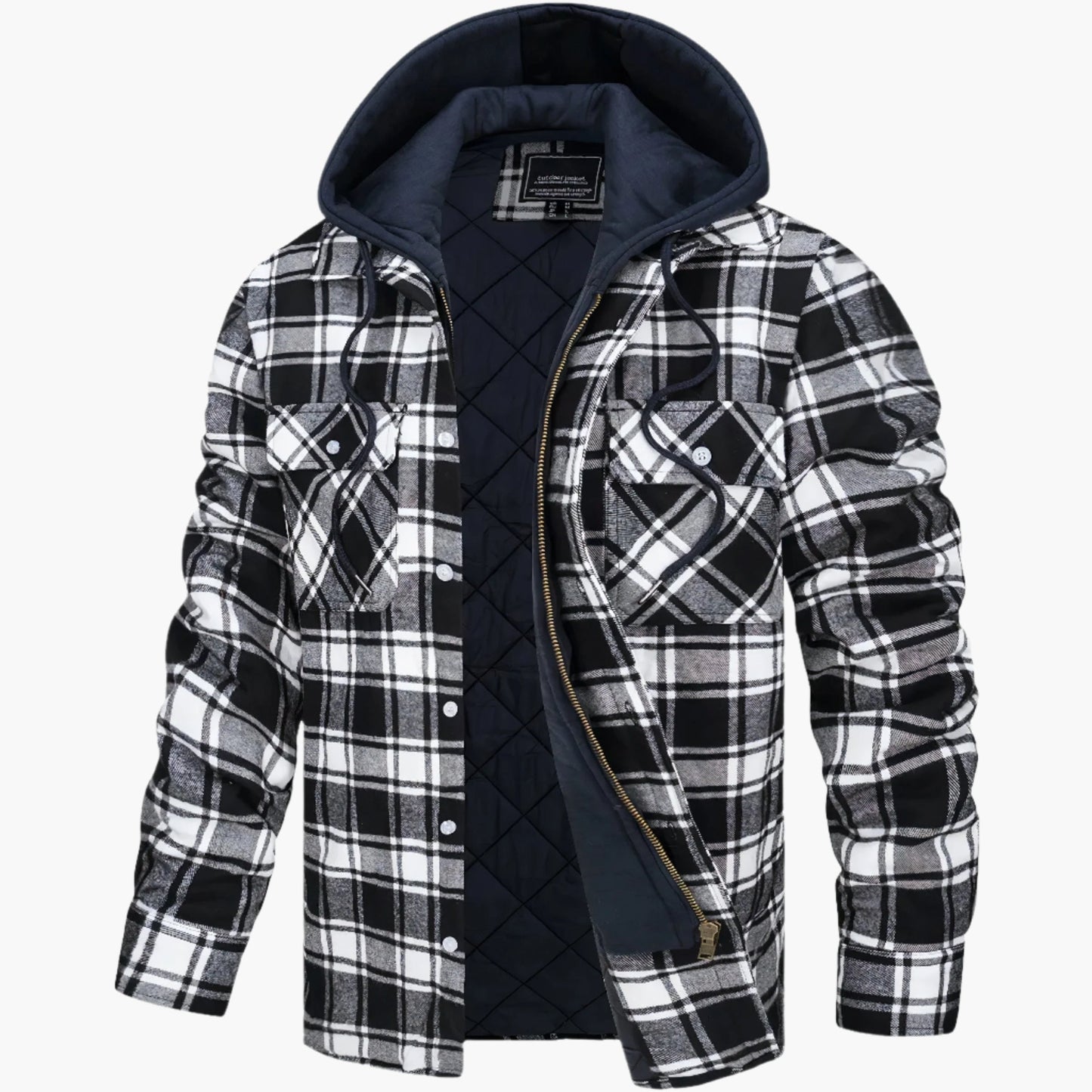 Veste à Capuche Style Chemise Homme – Chaude et Décontractée pour l’Hiver