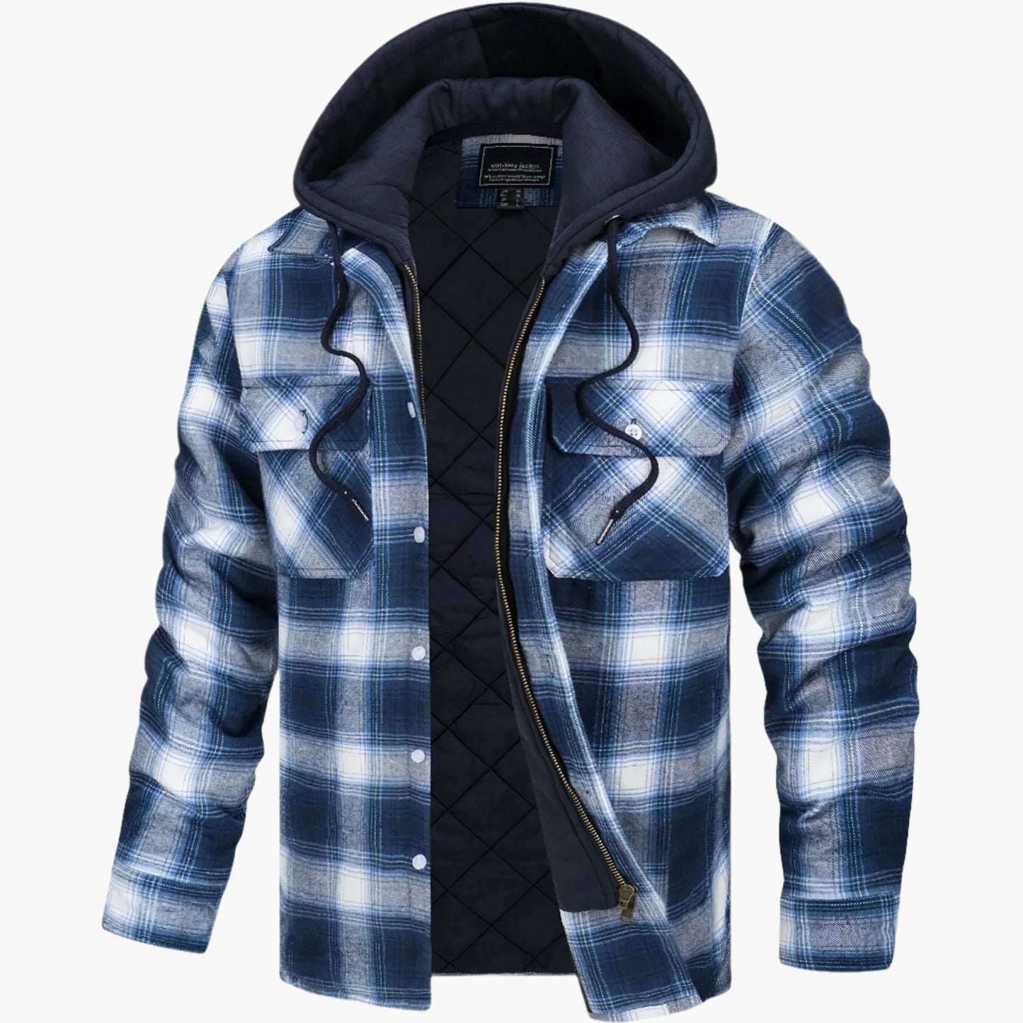 Veste à Capuche Style Chemise Homme – Chaude et Décontractée pour l’Hiver
