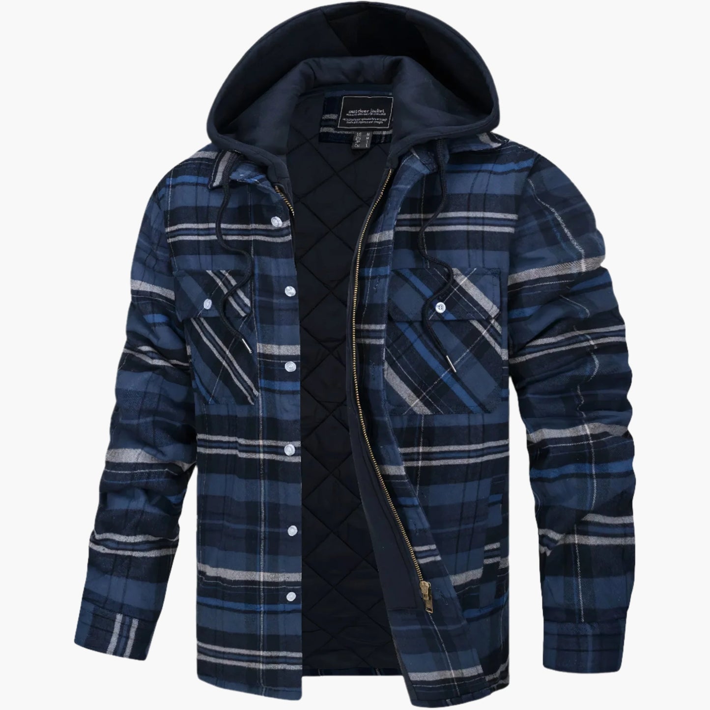 Veste à Capuche Style Chemise Homme – Chaude et Décontractée pour l’Hiver