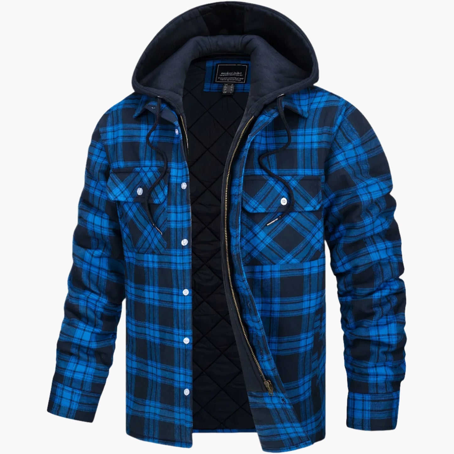 Veste à Capuche Style Chemise Homme – Chaude et Décontractée pour l’Hiver