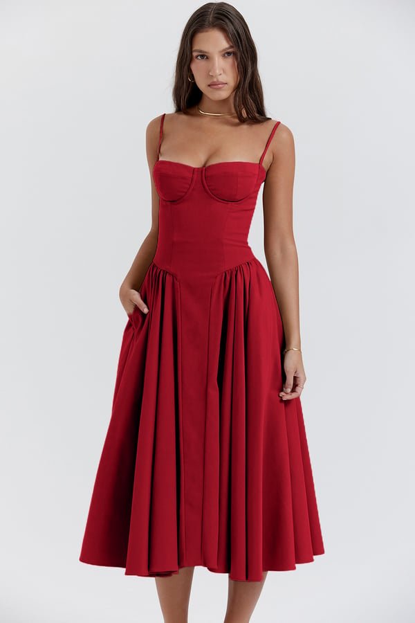 Georgina – Robe Midi Sans Manches