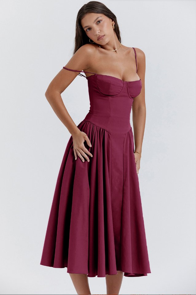 Georgina – Robe Midi Sans Manches