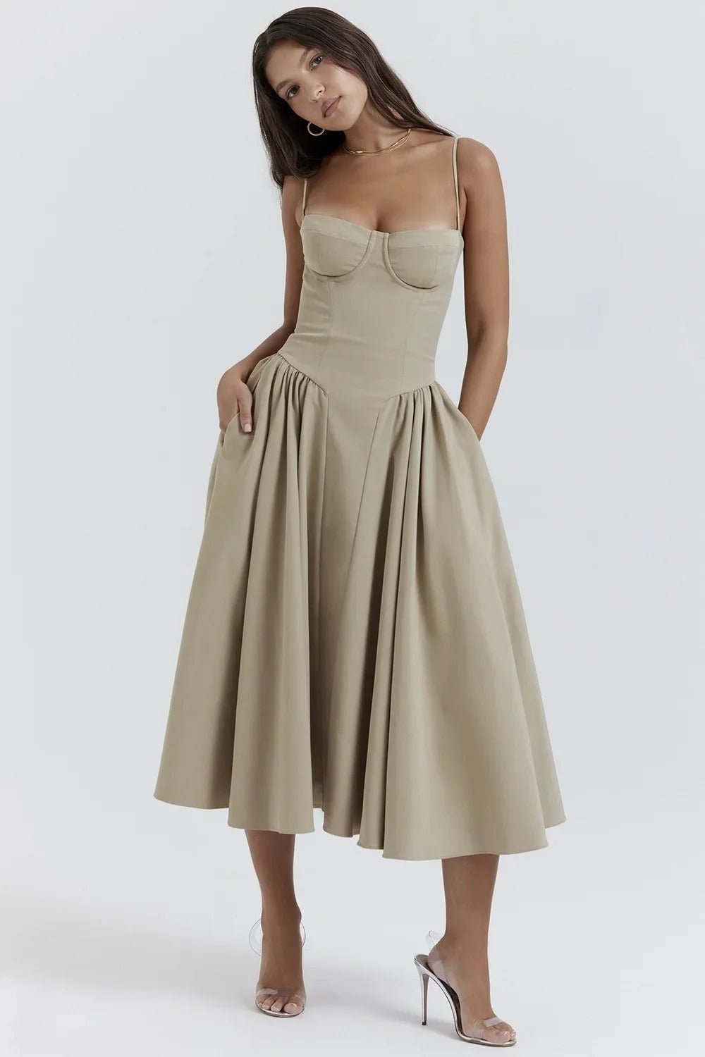 Georgina – Robe Midi Sans Manches