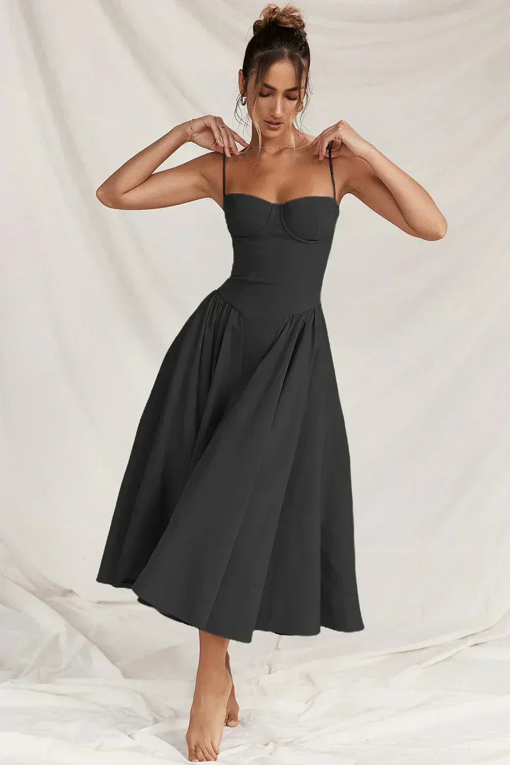 Georgina – Robe Midi Sans Manches