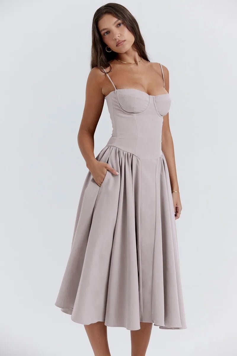 Georgina – Robe Midi Sans Manches
