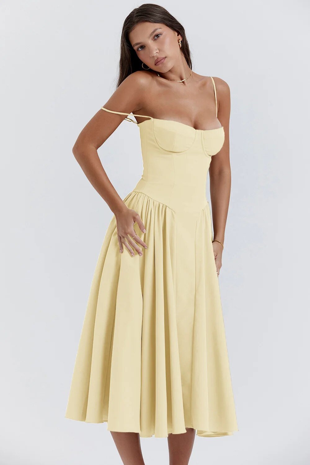 Georgina – Robe Midi Sans Manches