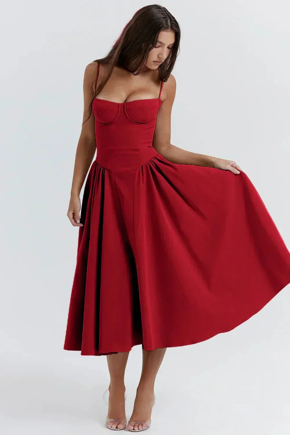 Georgina – Robe Midi Sans Manches
