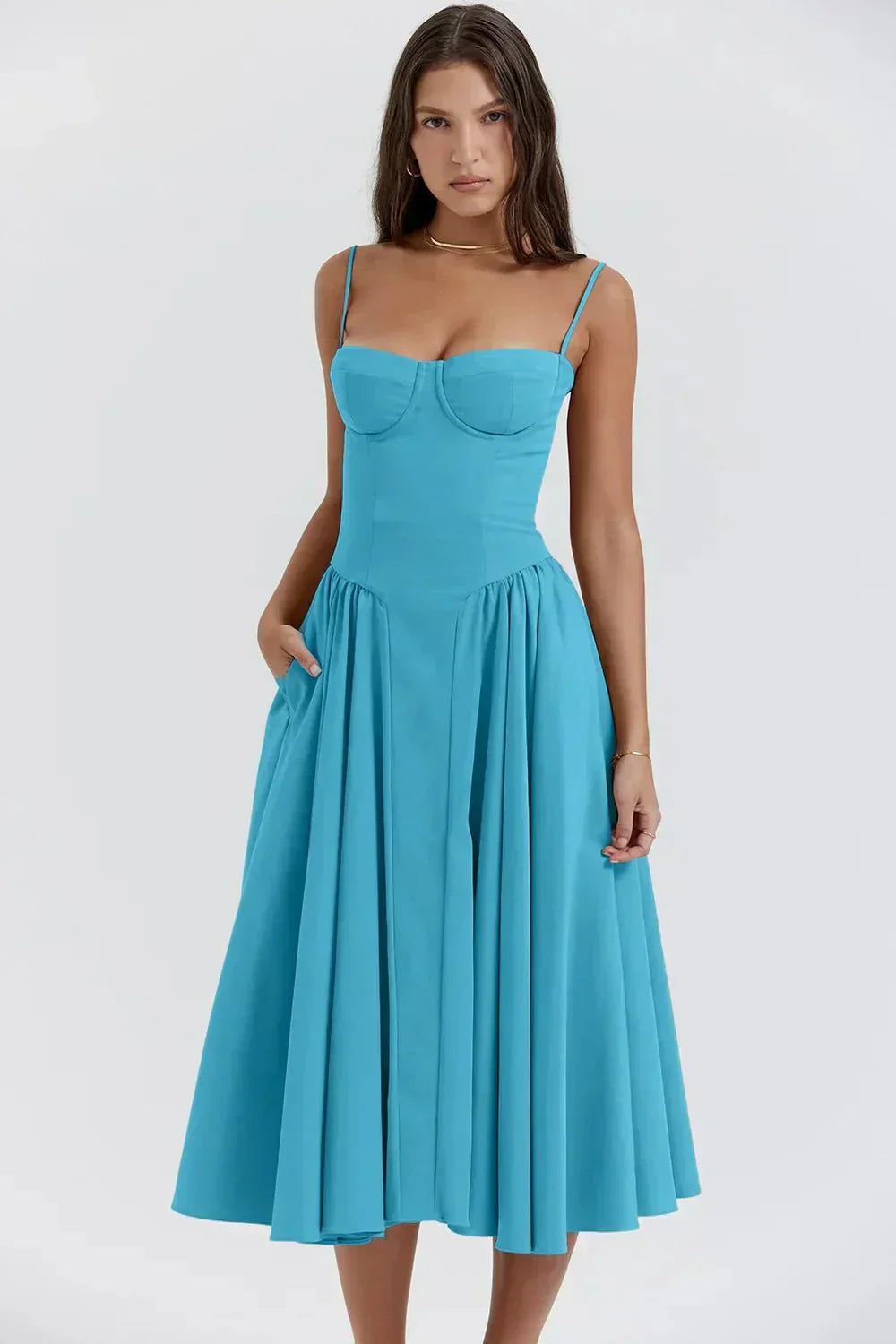 Georgina – Robe Midi Sans Manches
