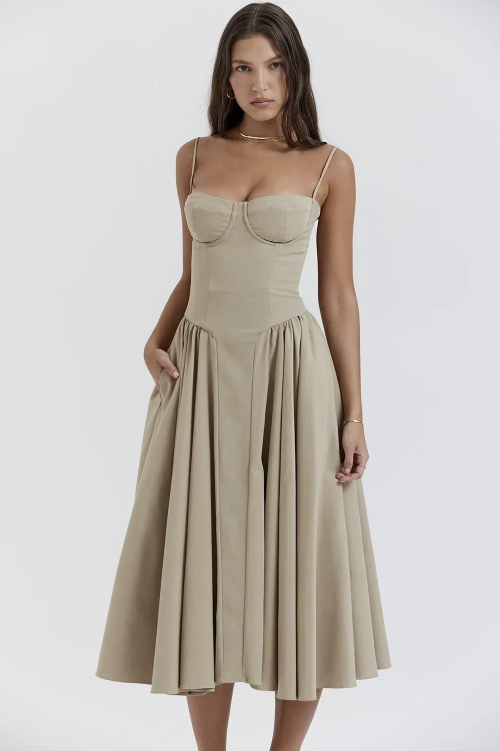 Georgina – Robe Midi Sans Manches