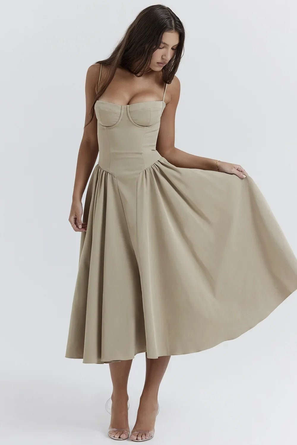 Georgina – Robe Midi Sans Manches