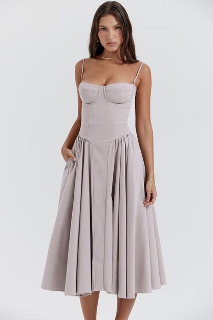 Georgina – Robe Midi Sans Manches