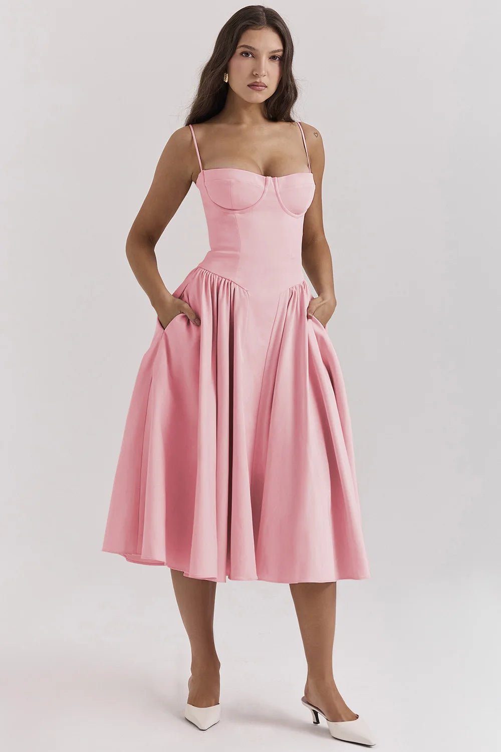 Georgina – Robe Midi Sans Manches