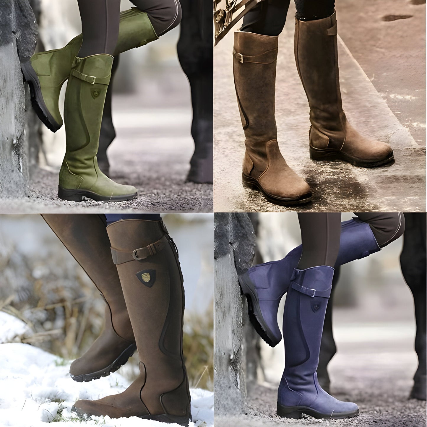 Bottes imperméables légères femme style équestre pour extérieur et quotidien