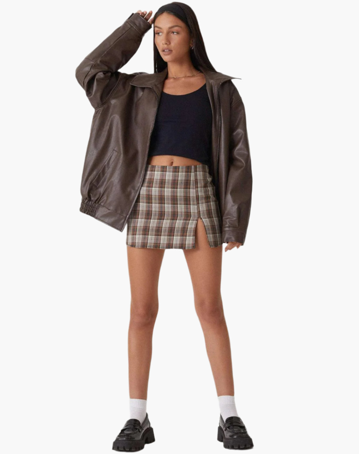 Veste en cuir synthétique oversize pour femme, style décontracté et tendance
