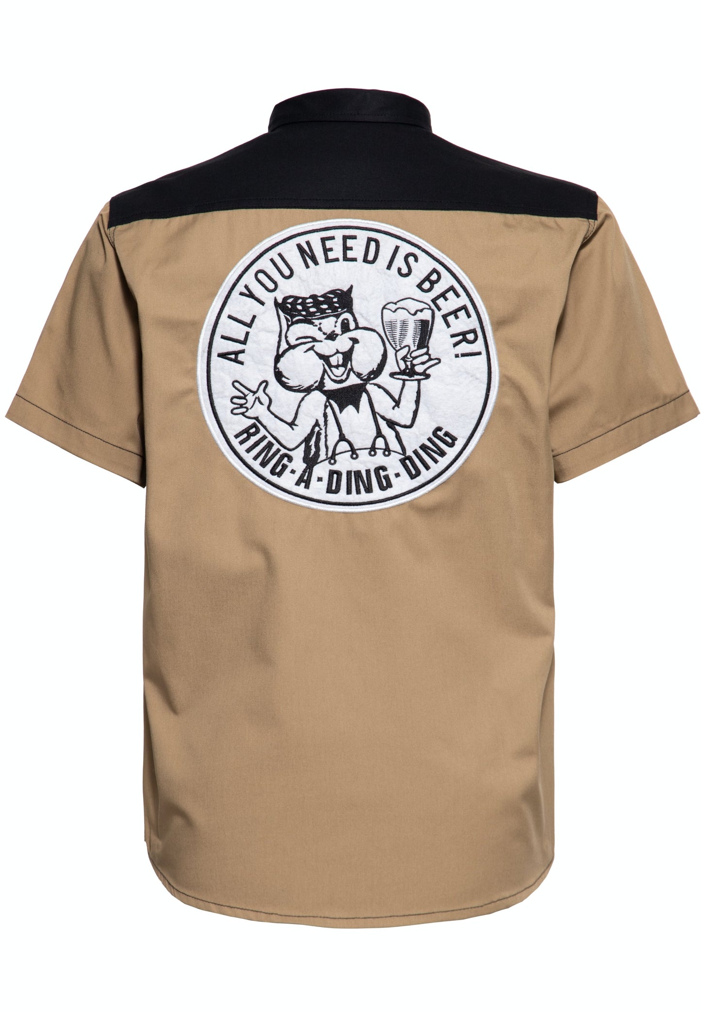 Chris – Chemise de Travail Homme à Manches Courtes avec Motif Bière