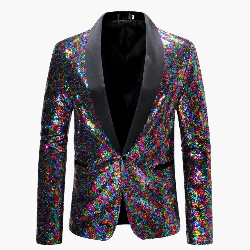 Veste de soirée homme élégante à sequins pour événements et fêtes
