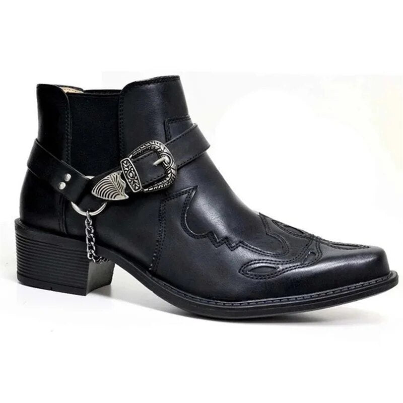 Isaac – Bottes en motard style cowboy