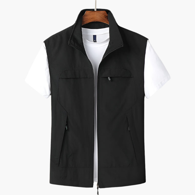 Gilet sans manches homme style urbain polyvalent pour loisirs et activités extérieures