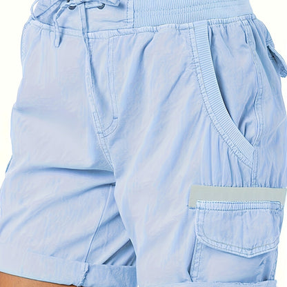 Shorts casual da donna stile cargo con tasche e coulisse – Ideali per l'estate e il tempo libero