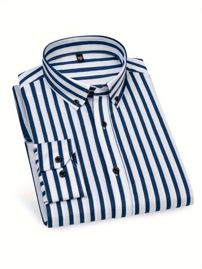 Camisa de rayas estilo casual para hombre – Ideal para salidas y ocasiones informales