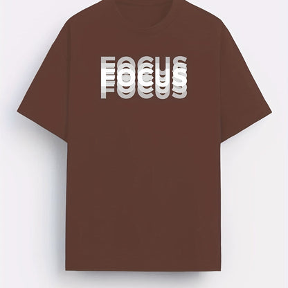 T-shirt Homme Style Moderne avec Motif "FOCUS" – Look Urbain et Inspirant