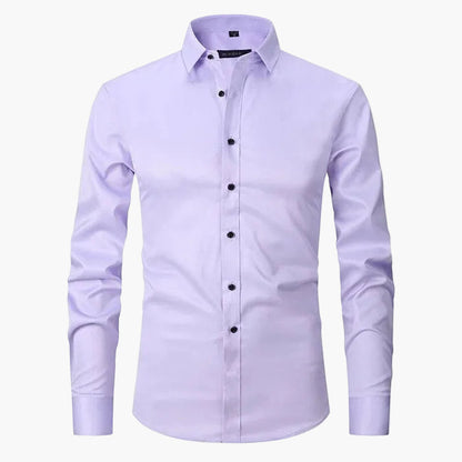 Camisa Ajustada para Hombre Elegante de Negocios y Casual – Mangas Largas, Estilo Moderno