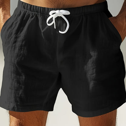 Herre badeshorts i afslappet stil med justerbar snor til strand eller pool