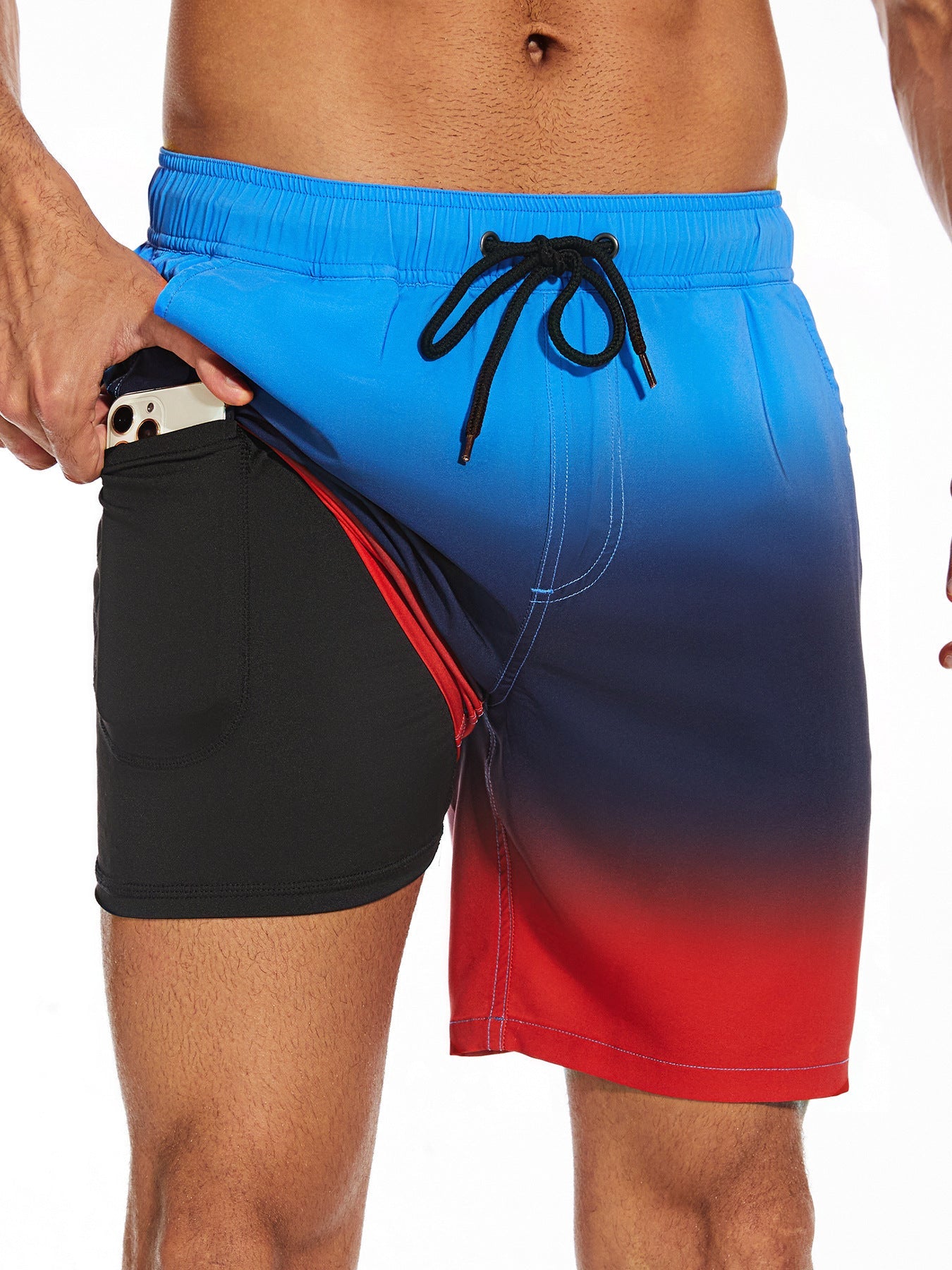 Short de bain homme style sportif avec poche intégrée – Idéal plage et activités estivales