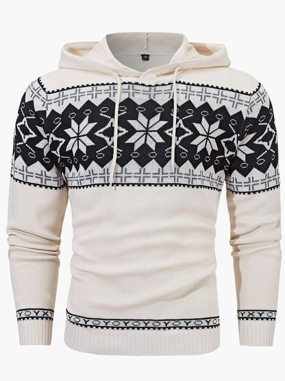Hoodie de Noël à motif nordique pour homme, style casual automne/hiver