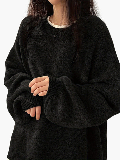 Pull décontracté pour femme style ample et tendance idéal pour l'automne et l'hiver
