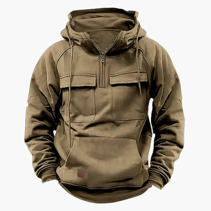Hoodie d’Hiver Zippé Style Militaire pour Homme – Confort et Chaleur Quotidienne