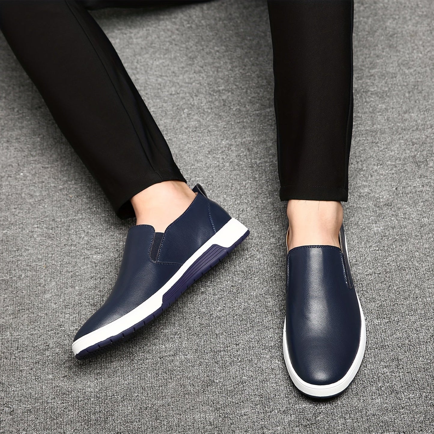 Męskie wsuwane buty casual w uniwersalnym miejskim stylu