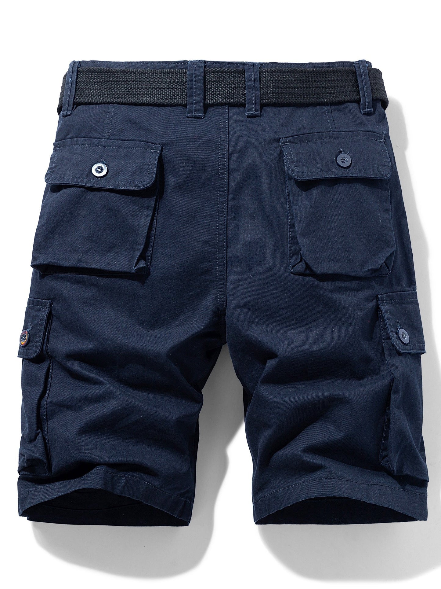 Casual short cargo shorts for men with multiple pockets and belt – Ideal for summer and outdoor activities