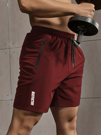 Korte sportbroek voor heren in fitnessstijl met ritszakken - Ideaal voor training en sportschool