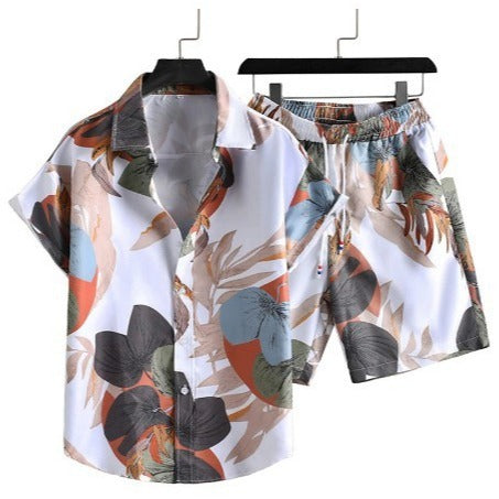 Ensemble Décontracté Homme Style Graphique Chemise à Manches Courtes et Short Été