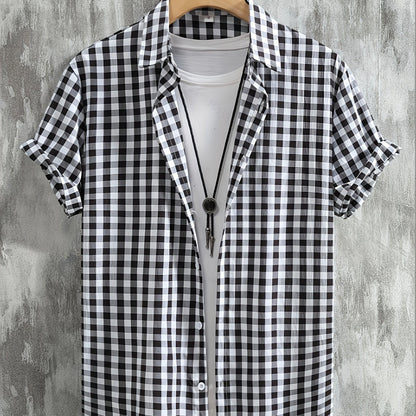 Casual Plaid Shirt for Men Versatile Urban Style
