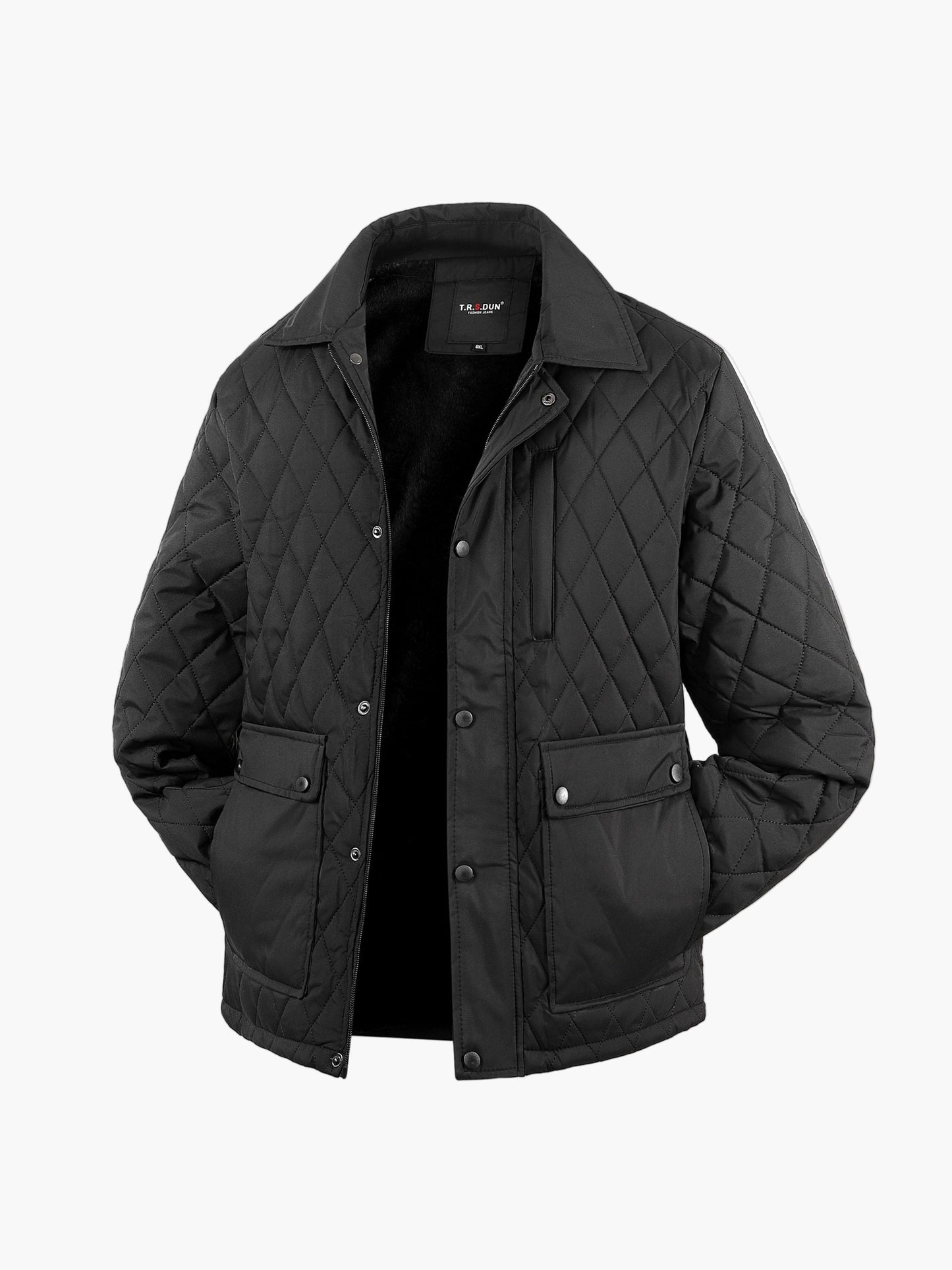 Veste matelassée décontractée pour homme style urbain avec poches et col classique