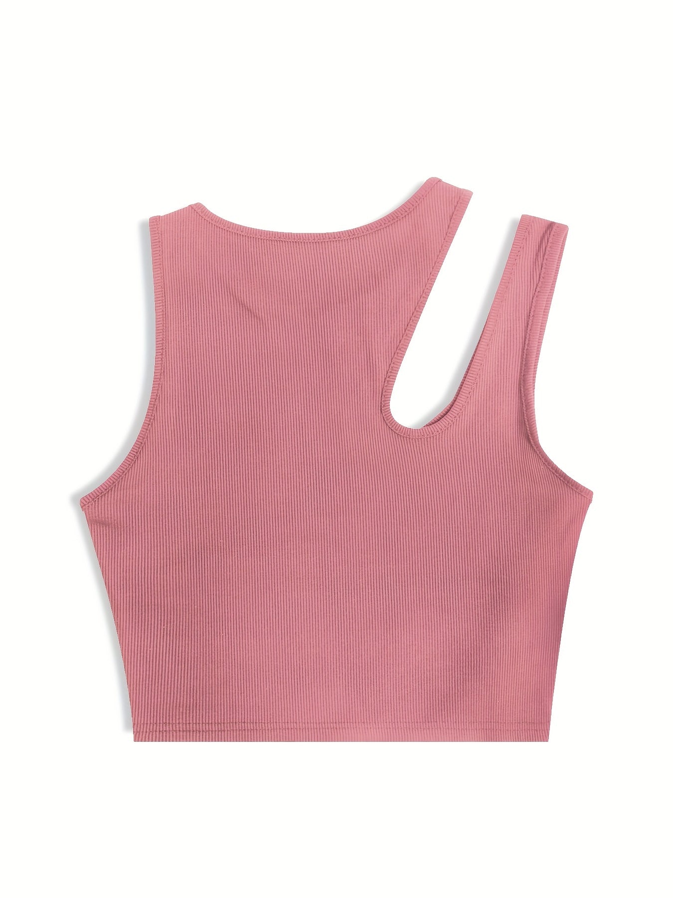 Women's trendy asymmetrical style tank top for summer - cropped fit, sexy and modern look