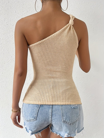 Asymmetric one-shoulder top for women, casual and summery style, ideal for outings and leisure