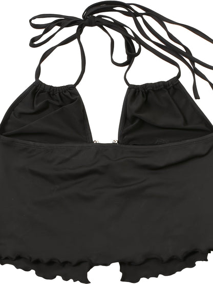 Top women's evening style with plunging neckline and central ring - Modern glamour