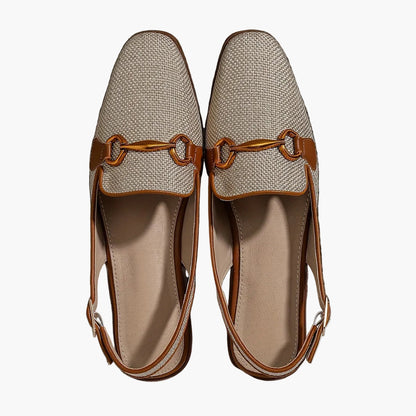 Mocassin slingback femme style décontracté pour l’été