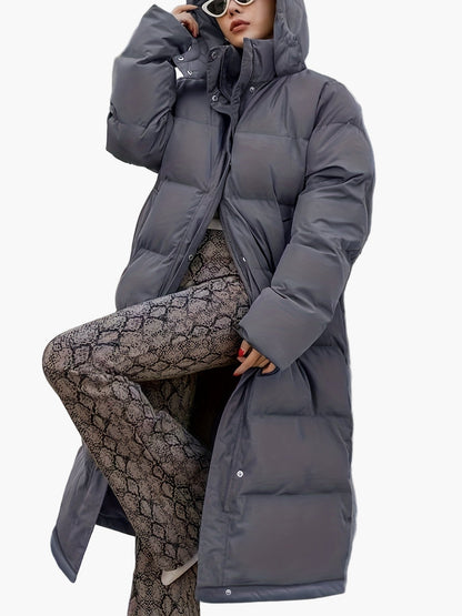 Doudoune Longue Élégante Femme Style Urbain Hiver