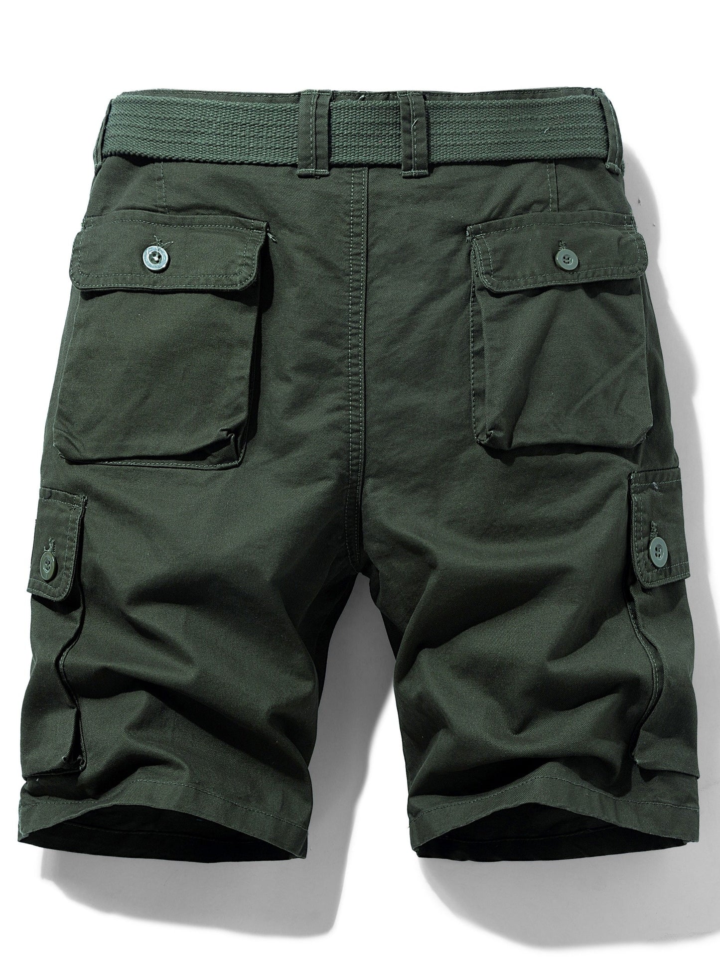 Casual short cargo shorts for men with multiple pockets and belt – Ideal for summer and outdoor activities