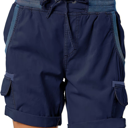 Shorts casual da donna stile cargo con tasche e coulisse – Ideali per l'estate e il tempo libero