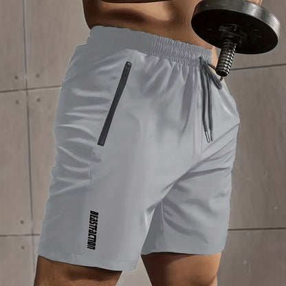Korte sportbroek voor heren in fitnessstijl met ritszakken - Ideaal voor training en sportschool