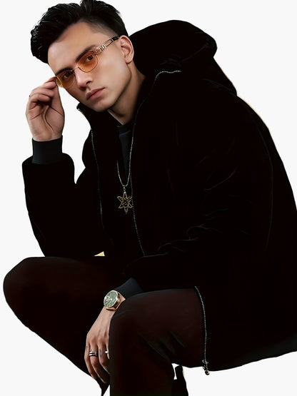 Veste à Capuche Homme Style Urbain Chaud pour l'Hiver