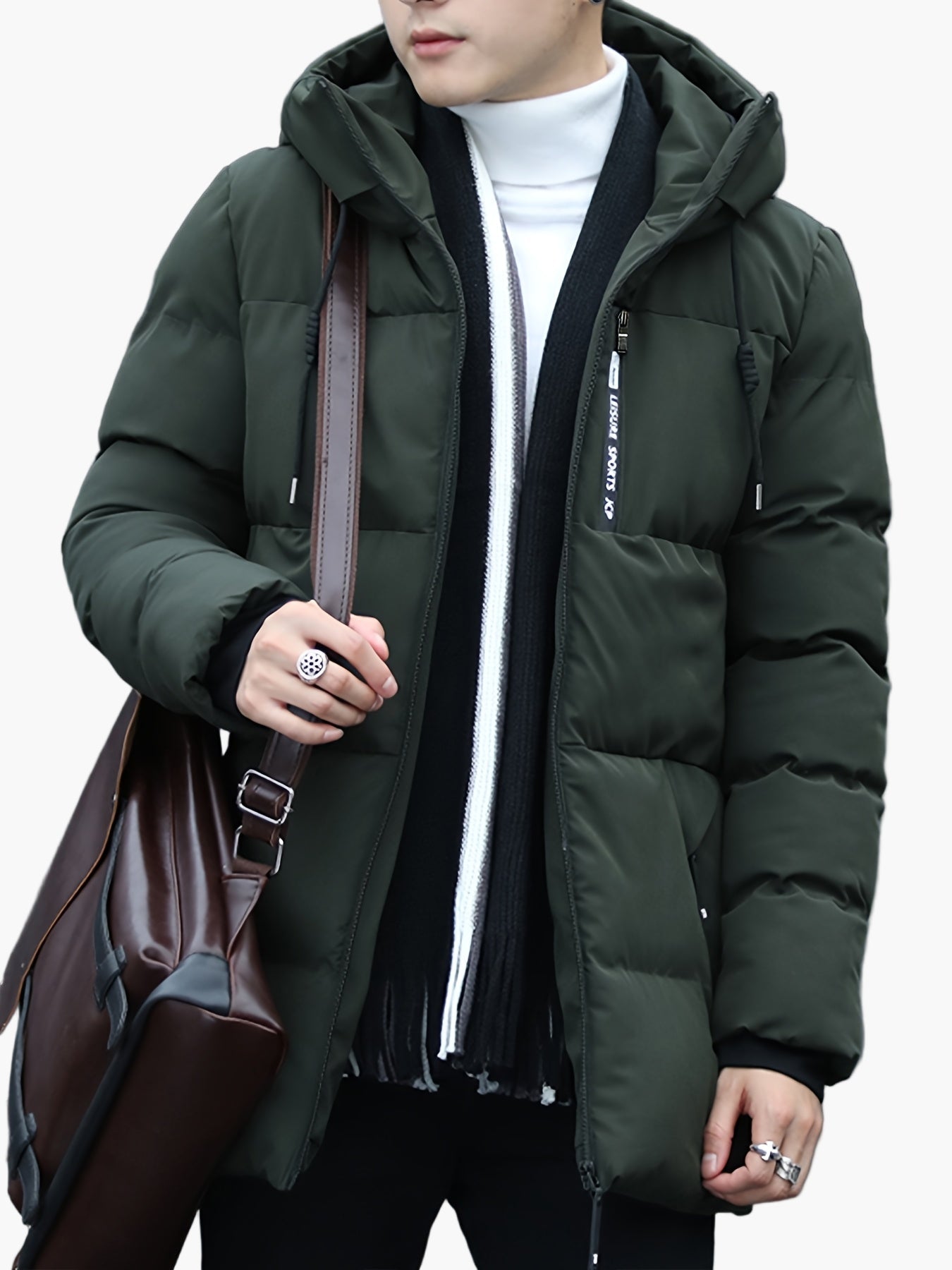Manteau Homme Long à Capuche Style Urbain pour Hiver et Quotidien