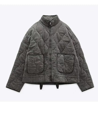 Kim – Veste zippée en coton à manches longues
